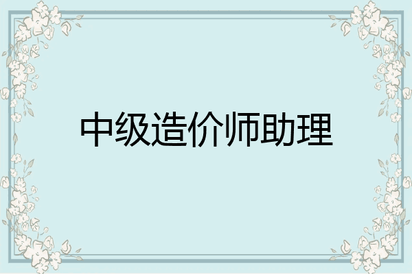 中级造价师助理