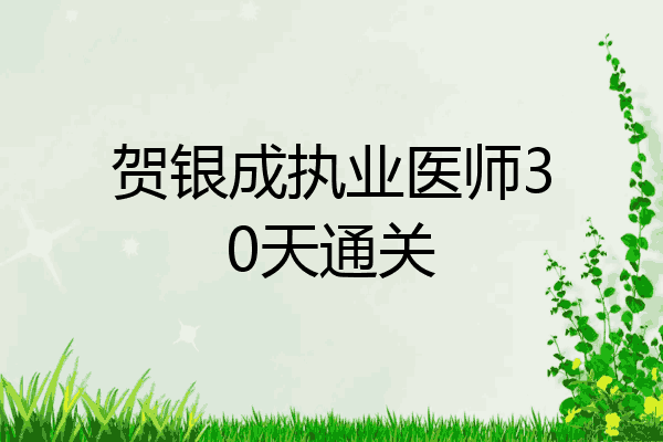 贺银成执业医师30天通关