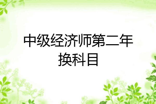 中级经济师第二年换科目