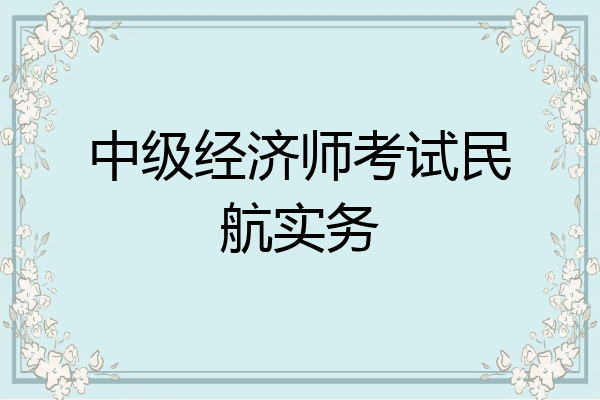 中级经济师考试民航实务