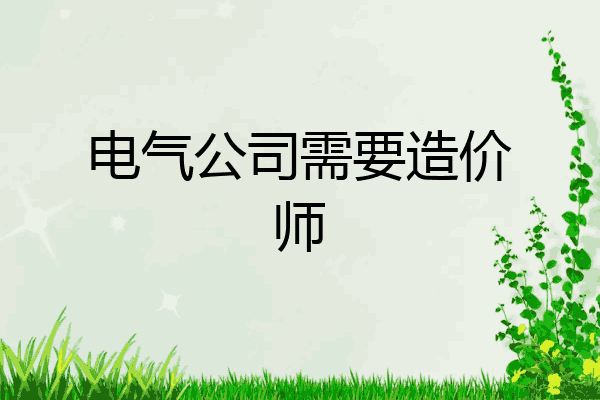 电气公司需要造价师