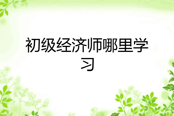 初级经济师哪里学习
