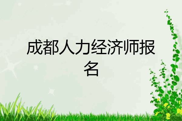 成都人力经济师报名