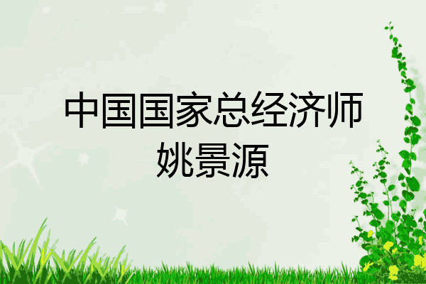 中国国家总经济师姚景源