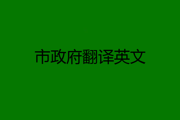 市政府翻译英文