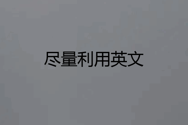 尽量利用英文