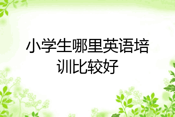 小学生哪里英语培训比较好