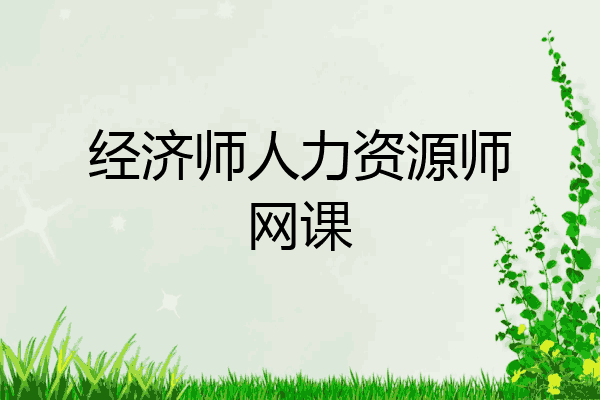 经济师人力资源师网课