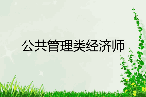 公共管理类经济师