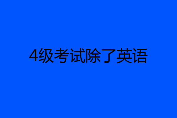 4级考试除了英语