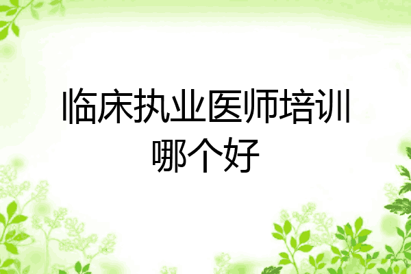 临床执业医师培训哪个好