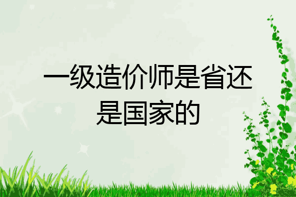 一级造价师是省还是国家的
