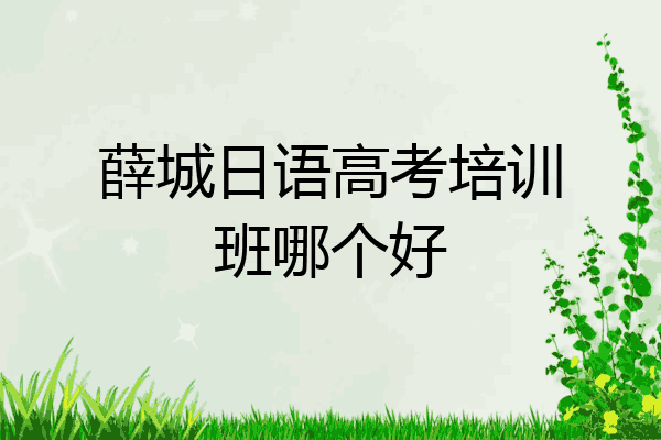 薛城日语高考培训班哪个好