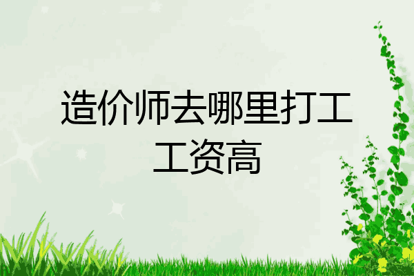 造价师去哪里打工工资高
