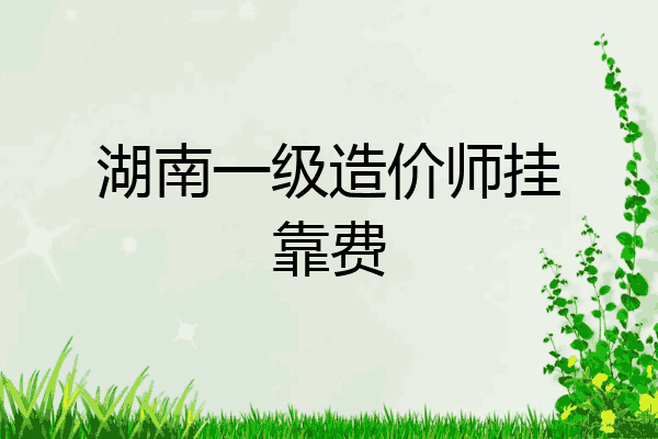 湖南一级造价师挂靠费