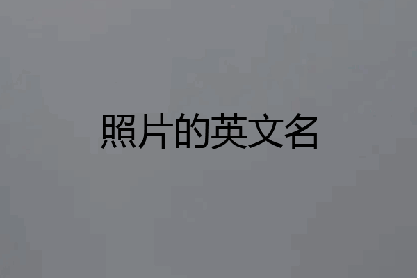 照片的英文名
