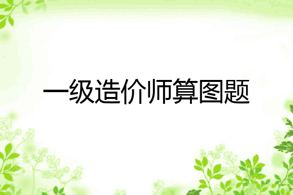 一级造价师算图题
