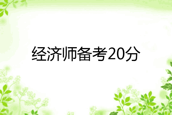 经济师备考20分