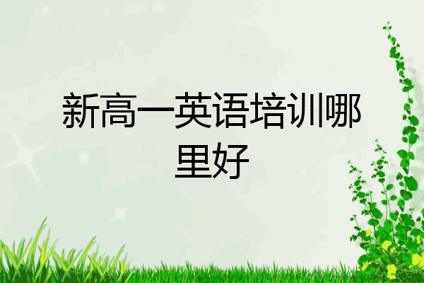 新高一英语培训哪里好