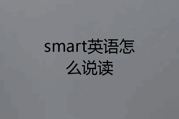 smart英语怎么说读