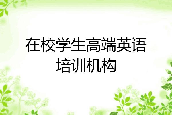 在校学生高端英语培训机构