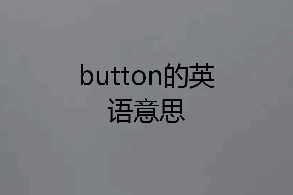 button的英语意思