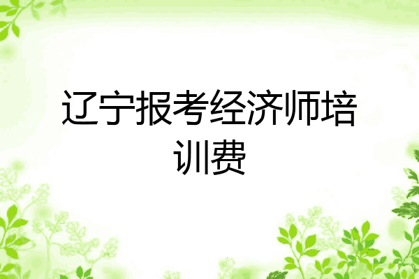 辽宁报考经济师培训费