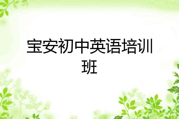 宝安初中英语培训班