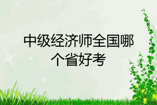 中级经济师全国哪个省好考