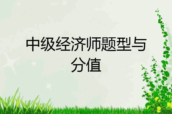 中级经济师题型与分值