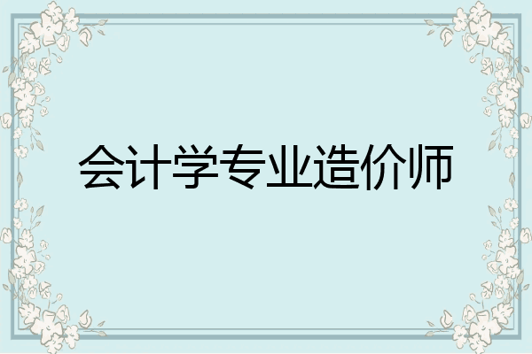 会计学专业造价师