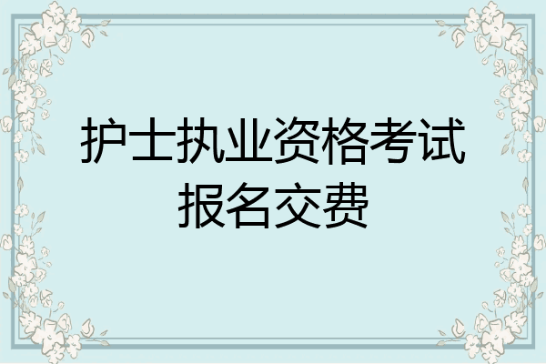 护士执业资格考试报名交费