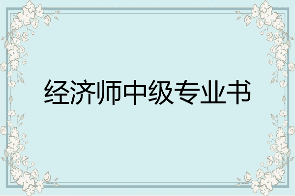 经济师中级专业书