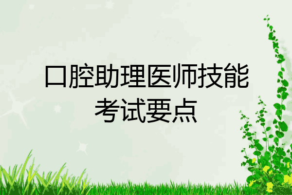 口腔助理医师技能考试要点