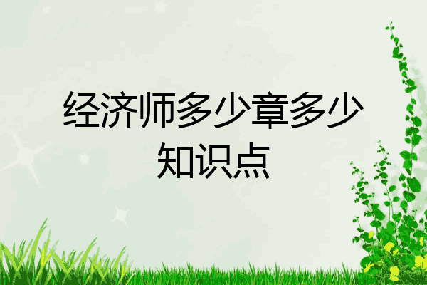 经济师多少章多少知识点