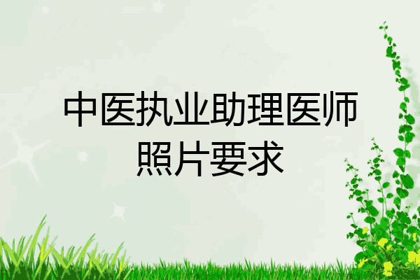 中医执业助理医师照片要求