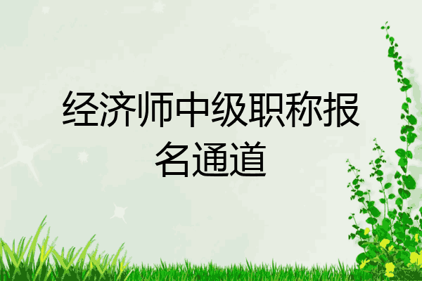 经济师中级职称报名通道