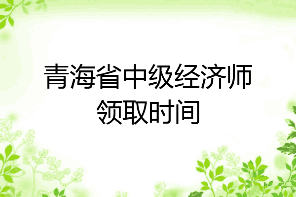青海省中级经济师领取时间