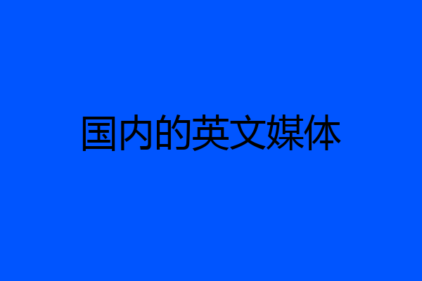 国内的英文媒体