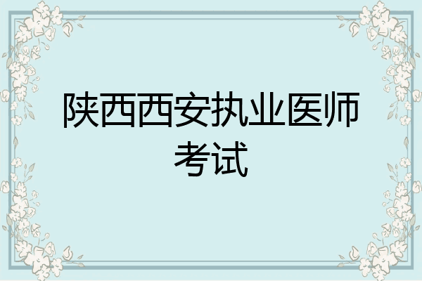 陕西西安执业医师考试