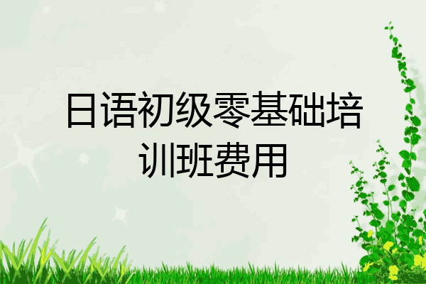 日语初级零基础培训班费用