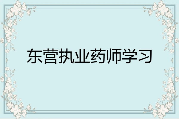 东营执业药师学习
