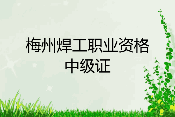 梅州焊工职业资格中级证