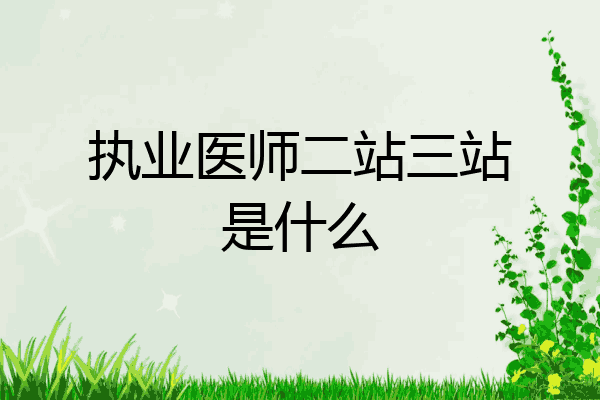 执业医师二站三站是什么