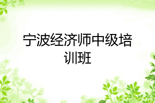 宁波经济师中级培训班
