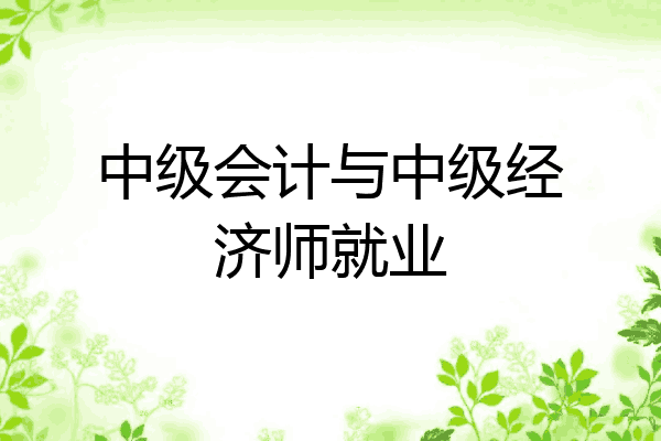 中级会计与中级经济师就业