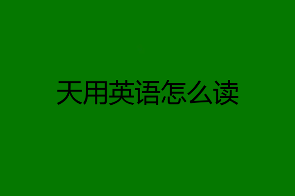 天用英语怎么读