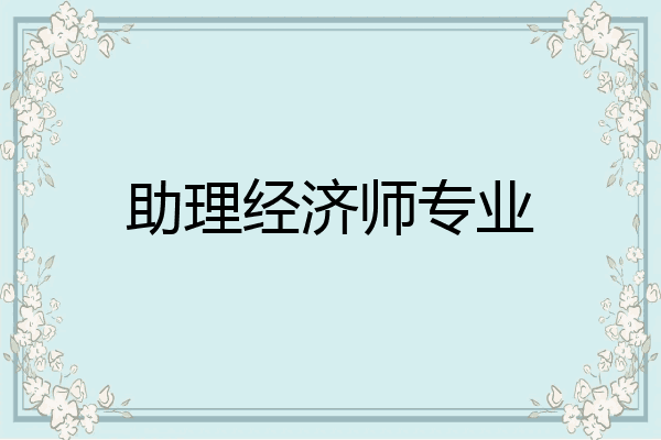 助理经济师专业