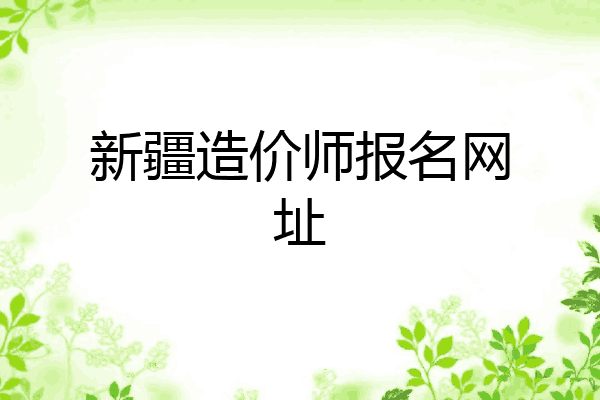 新疆造价师报名网址