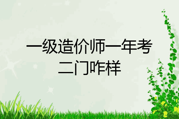 一级造价师一年考二门咋样